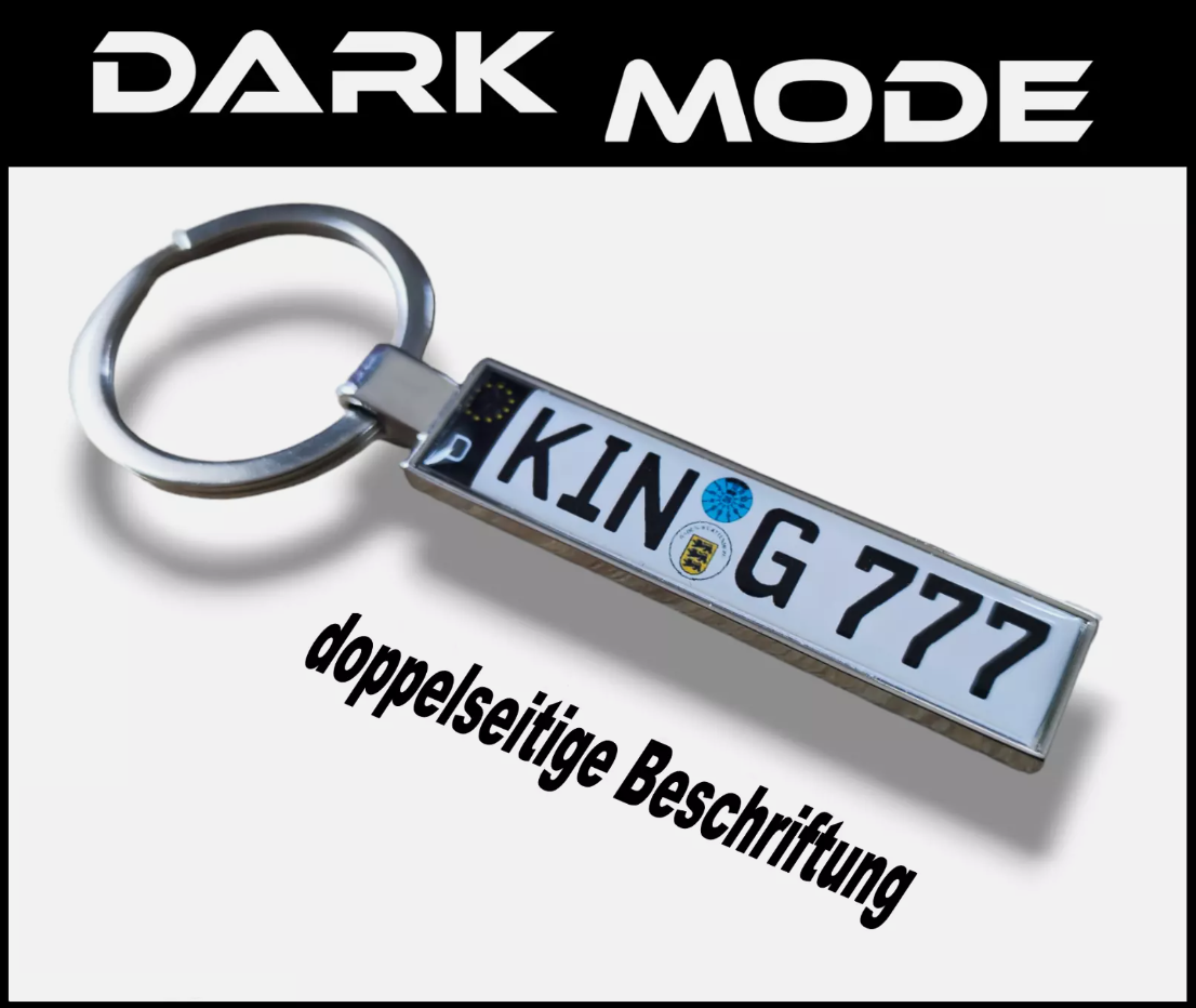 Dark Mode - Mit doppelseitiger Beschriftung