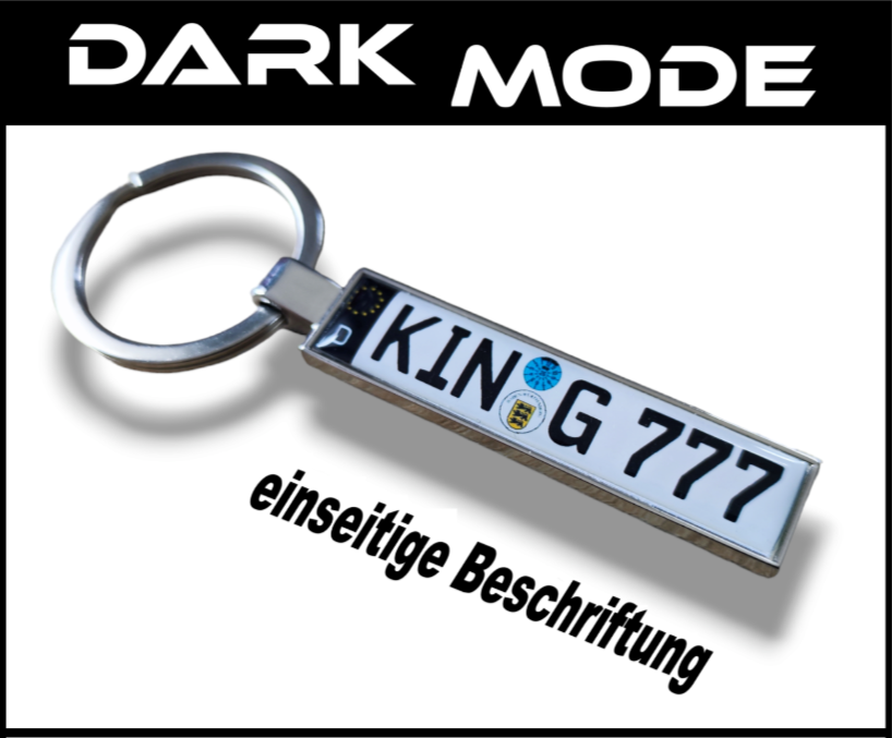 Dark Mode - Mit einseitiger Beschriftung